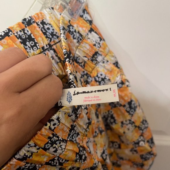 Free People Movement The Way Home Shorts Floral Check - Picture 4 of 7